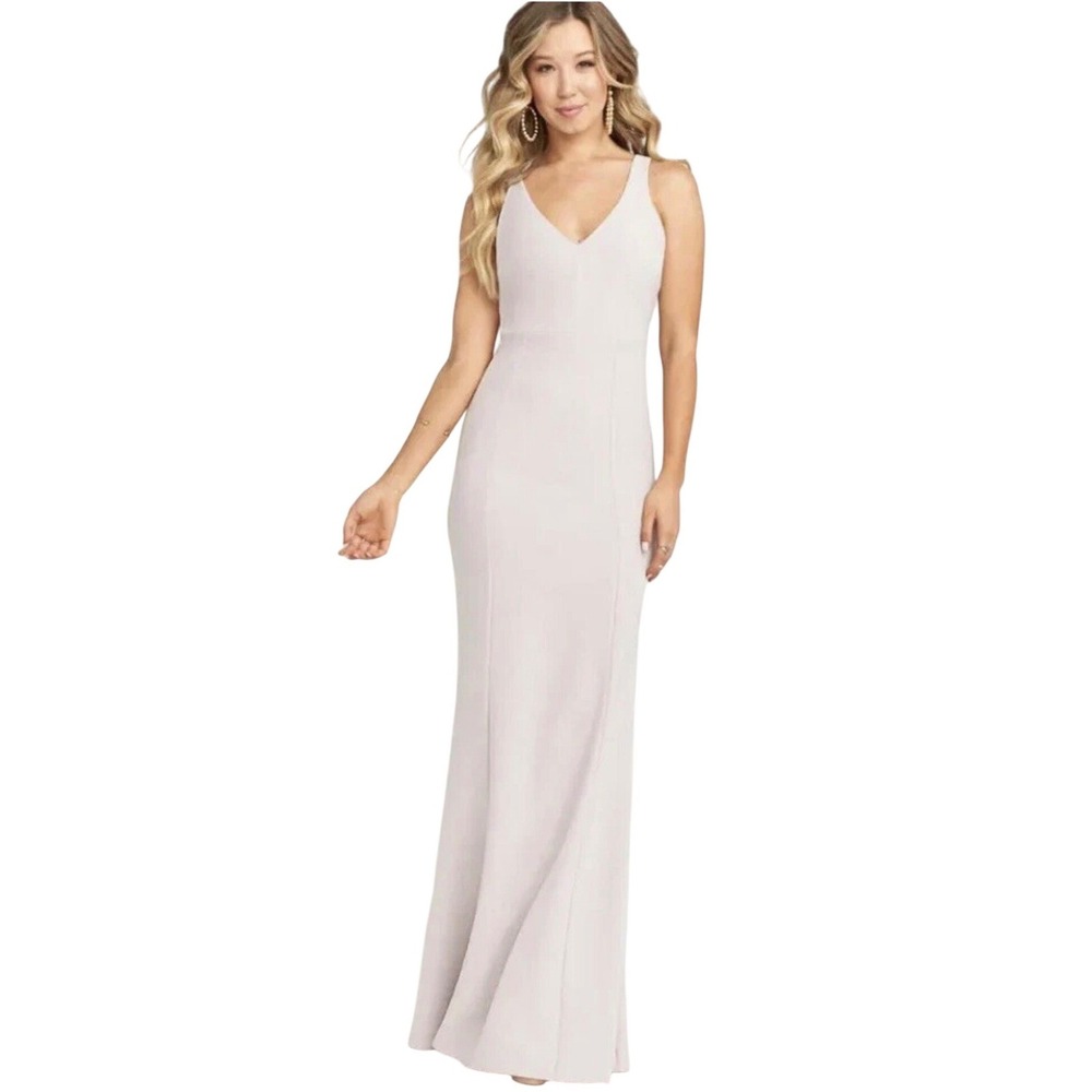 Show Me Your‎ Mumu Morgan Gown Champagne V-Neck Bridesmaid Dress BM9-0195N NWT